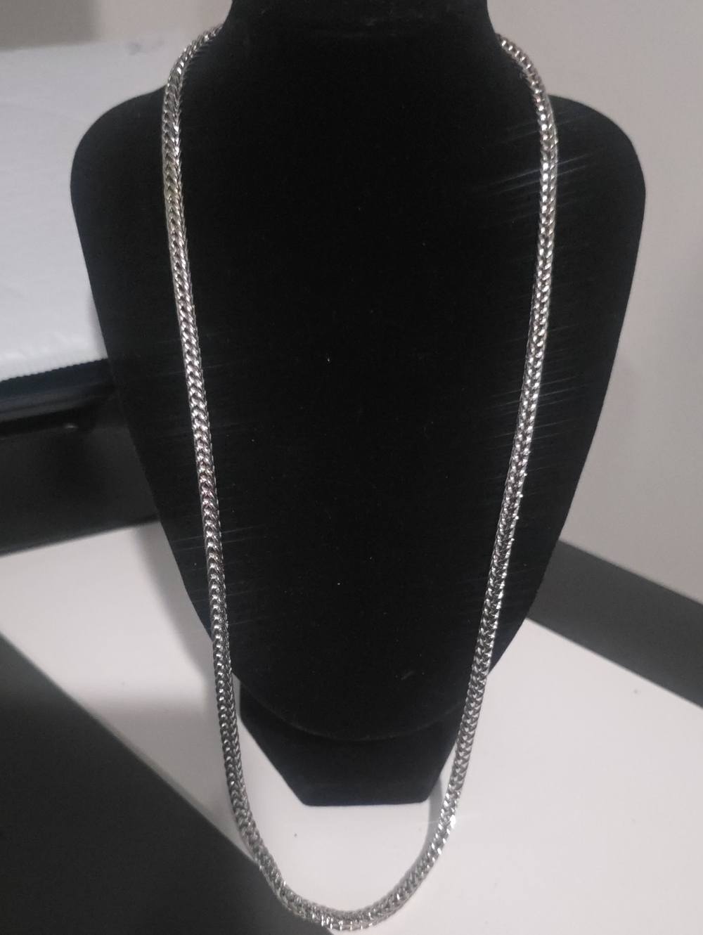 New 24inch 925 Silver Filled Franco Chain Necklace